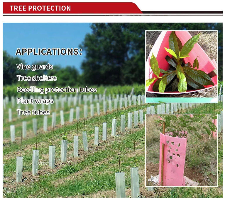 1,5 mm PP korflut Tree Guard Zielone plastikowe ochraniacze pnia drzewa
